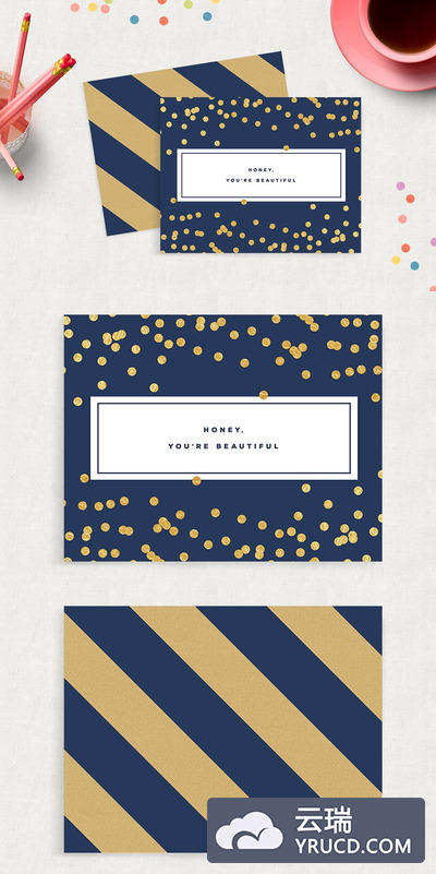 时尚卡片模板 Printable Just Because Greeting Card