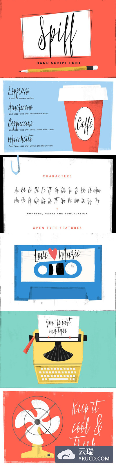 手写脚本字体下载 Spiff - Hand Script Font