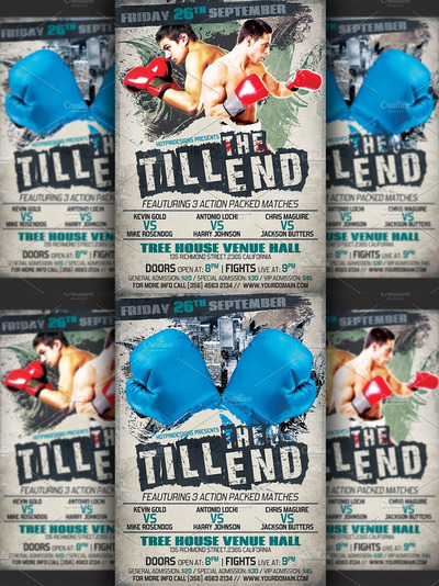拳击宣传海报模板 Boxing Flyer Template