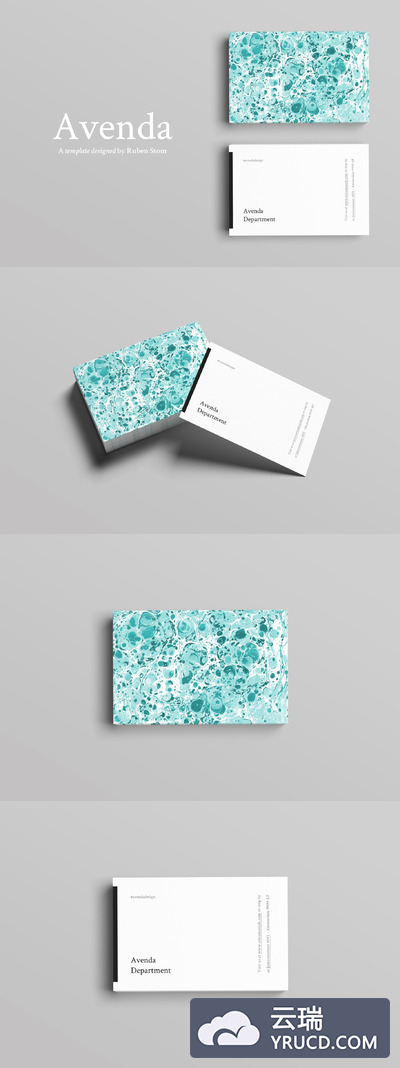 时尚商业名片模板 Avenda Business Card Template