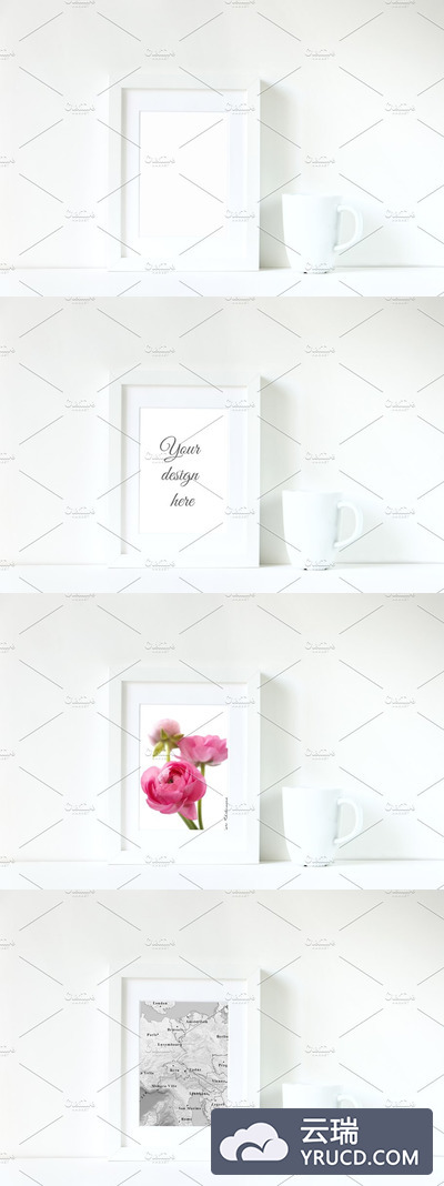 Minimal mockup in white