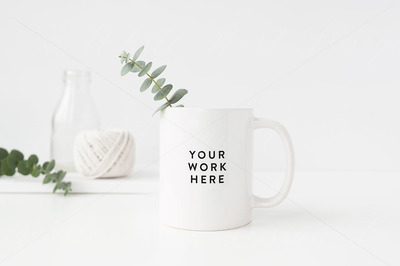 马克杯样机模型 MUG mock up - PSD - Lettering