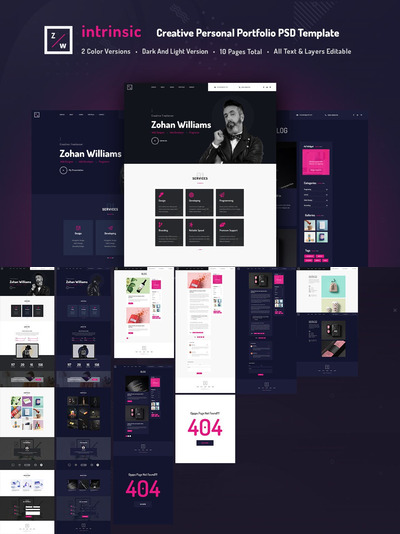 时尚高端严谨多用途的高品质html网站设计模板（psd）