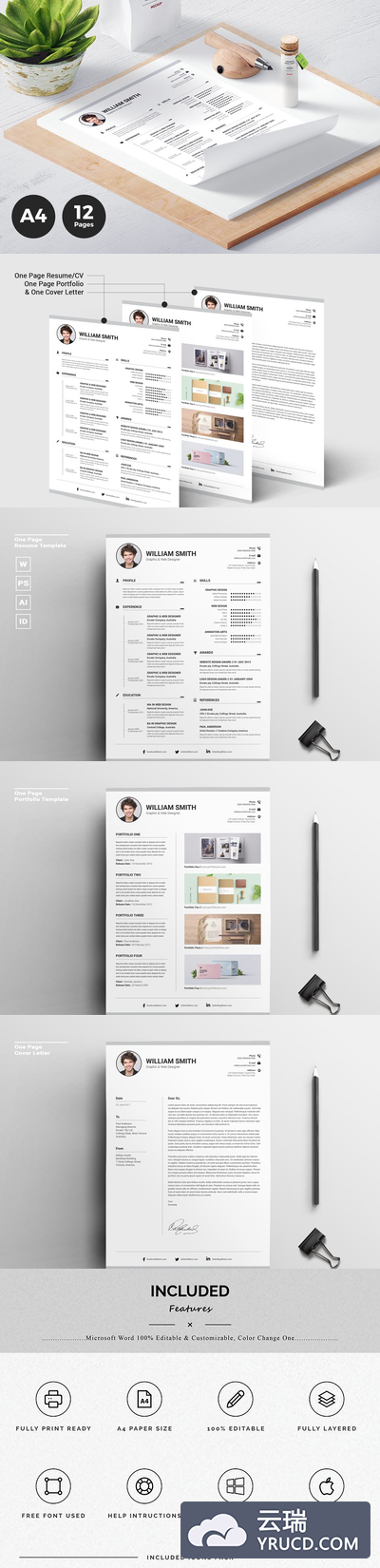 极简主义简历模板 Resume/CV