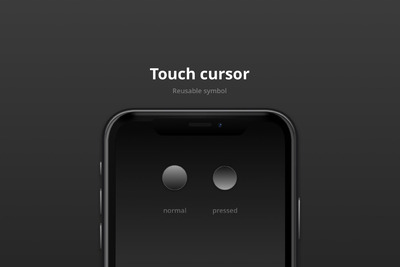 少见的触摸光标UI KITS（sketch）