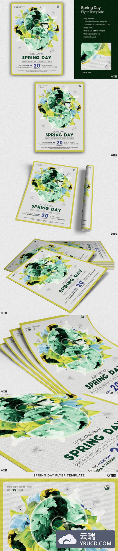 时尚春季宣传海报模板 Spring Day Flyer PSD