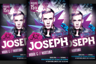 DJ音乐海报设计模板 Guest Dj Party Flyer Template