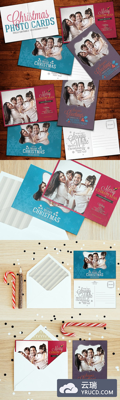圣诞卡片照片模板 Christmas Photo Cards