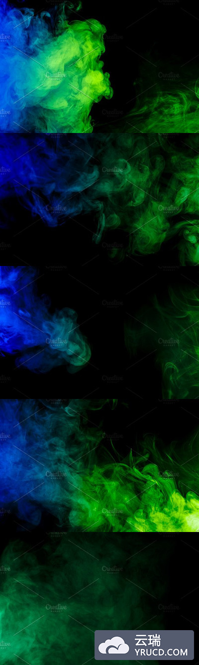 抽象烟雾背景纹理 5 JPG Abstract blue and green smoke