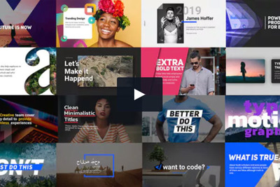 现代时尚动画幻灯片和标题AE模板