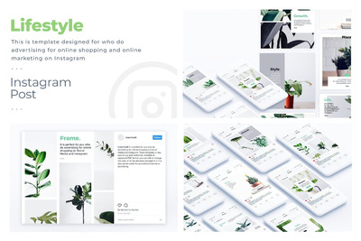 Instagram | 干净简洁高级配色生活方式Facebook网站广告设计模板