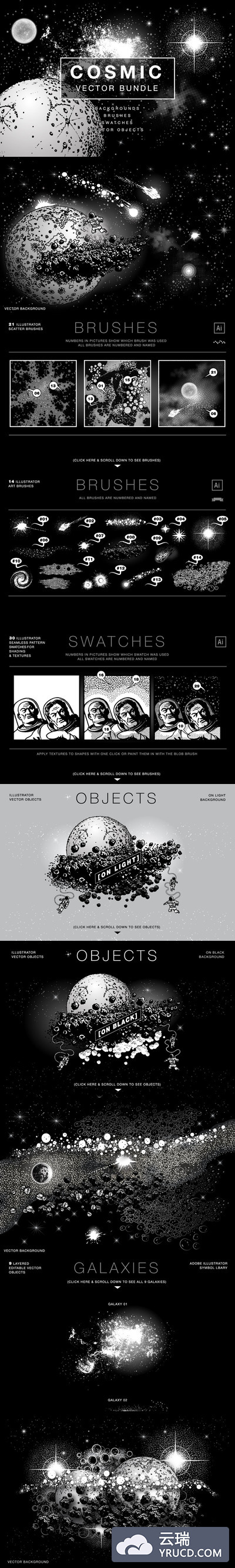 特效漫画笔刷笔刷下载[For Ai]