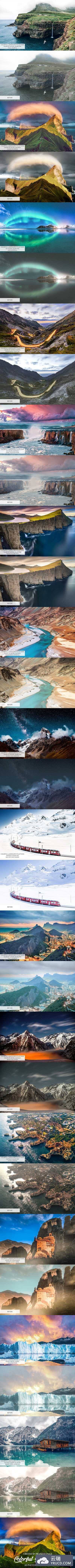 彩色自然风景Photoshop动作下载