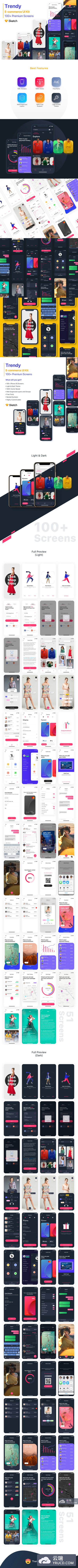 极品：高端时尚电商APP UI KIT 套装 iOS Ui ui设计app app界面设计下载[Sketch]