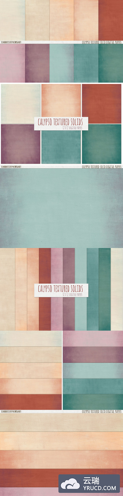 纸张材质背景纹理 Calypso Sunset Solid Texture Paper