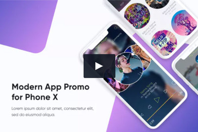 现代App促销演示视频AE模板
