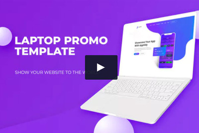 UI网页设计演示视频素材AE模板