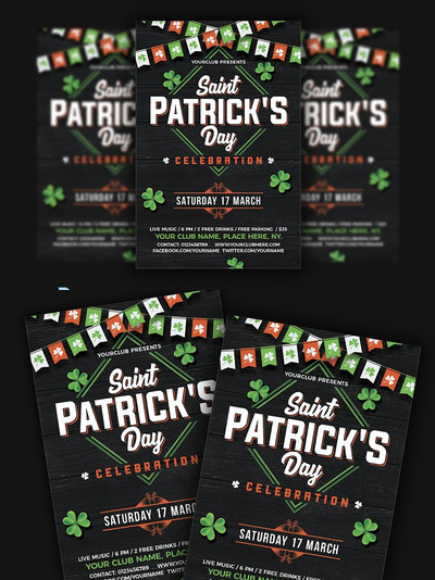 圣帕特里克节传单 St. Patrick's Day Flyer