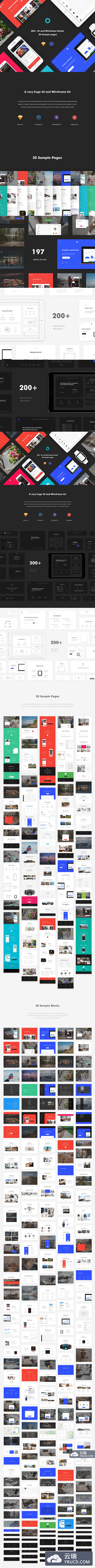 精品：响应式全面完整的网站ui设计ui素材UI组件套装模板下载[Sketch,PSD,1.03GB]