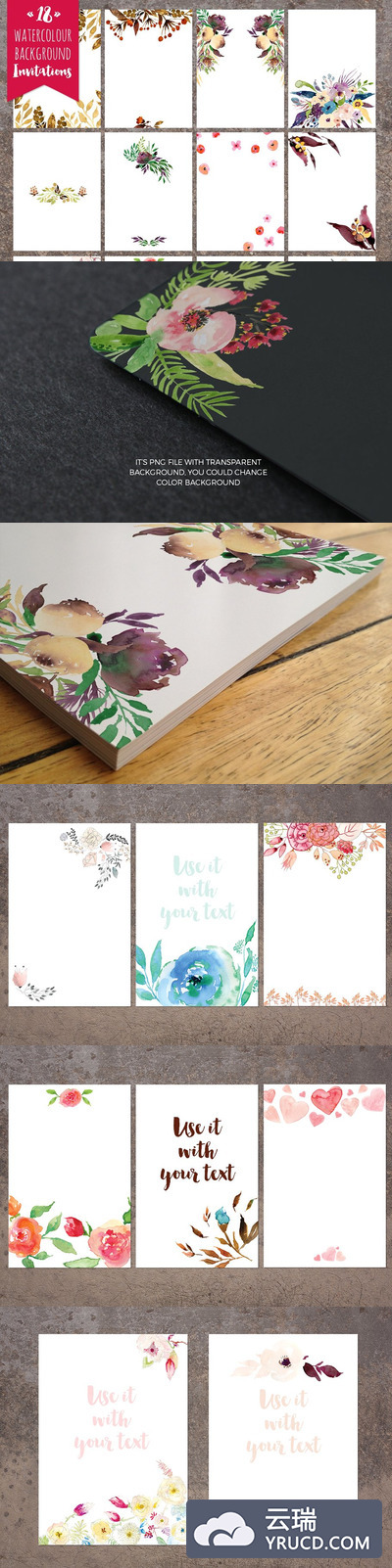 花卉邀请函背景 18 Invitation backgrounds