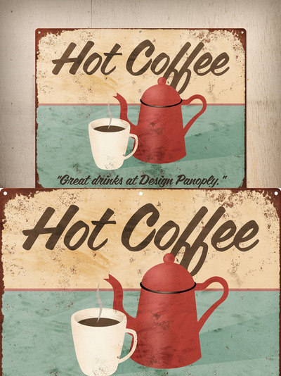 生锈的老式锡标牌模板 Rusty Vintage Tin Sign Templates