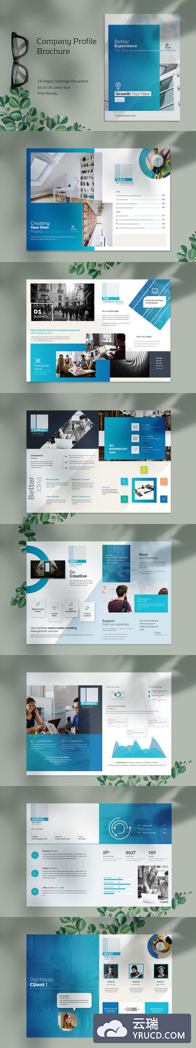 时尚简约高效的企业品牌宣传册杂志设计