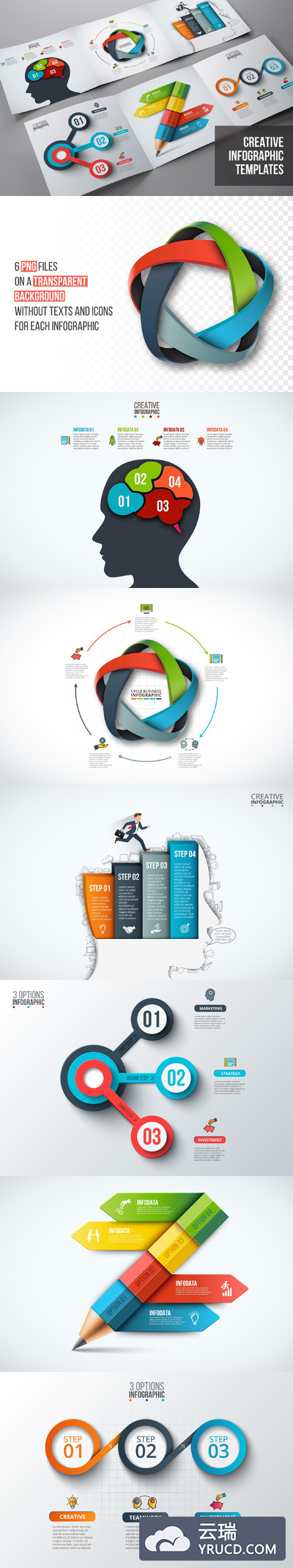 商业PPT信息模板 Business infographic diagrams v.11