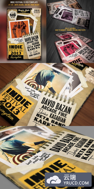 独立节日宣传单模板 Indie Festival Flyer Template
