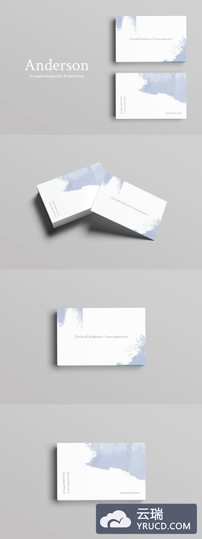 简约商业名片模板 Anderson Business Card Template