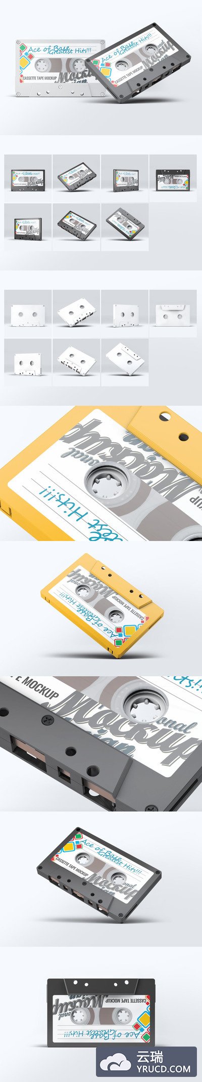 多角度磁带设计展示样机下载[PSD]