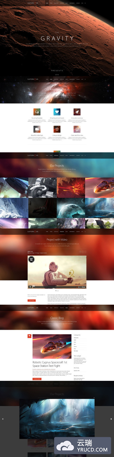 大气博客网站模板 Supernova - WordPress Theme (Pro)