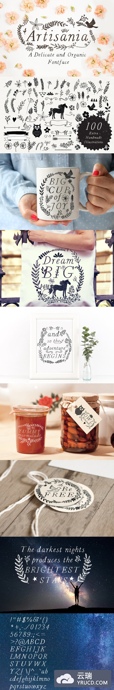 手写字体设计 Artisania Font