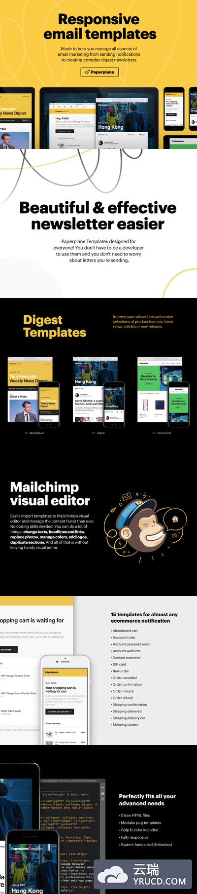响应式Email电子邮件平台网站UI KIT界面ui设计ui下载[Sketch,FIG,XD]