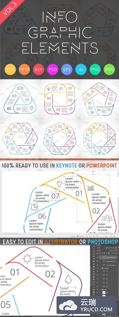 信息图表ppt素材模板 Infographic Elements Vol.3