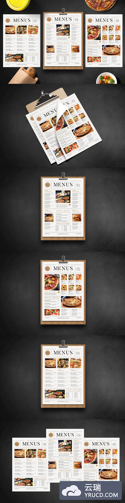 简单食物菜单模板 Simple Food Menu