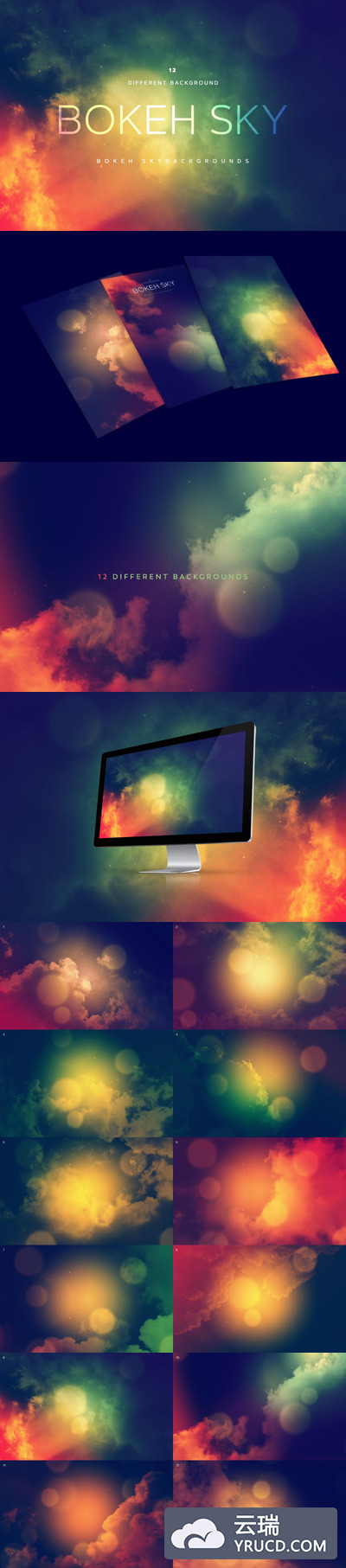 艺术天空背景素材[JPG]