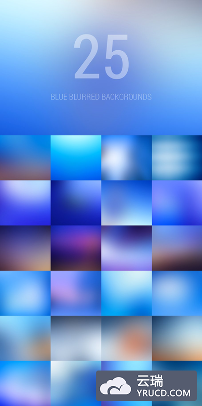 蓝色模糊背景模板 25 Blue Blurred Background