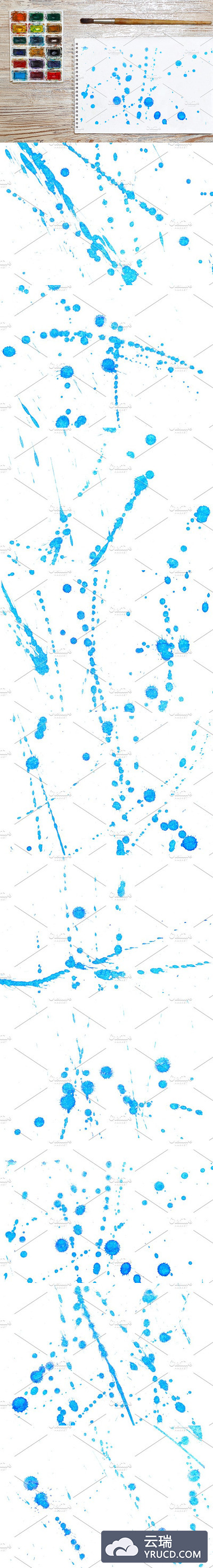 抽象泼墨背景纹理 10 JPG Abstract blue ink splash