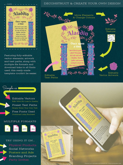 经典节日海报模板 Festive Panto Design Template