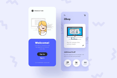 APP UI 常用电商相关插画下载 [Sketch]