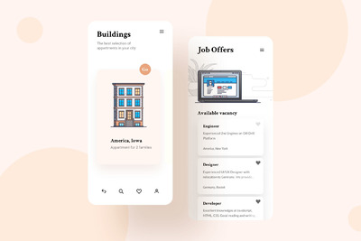 APP UI 常用建筑插图插画下载 [Sketch]