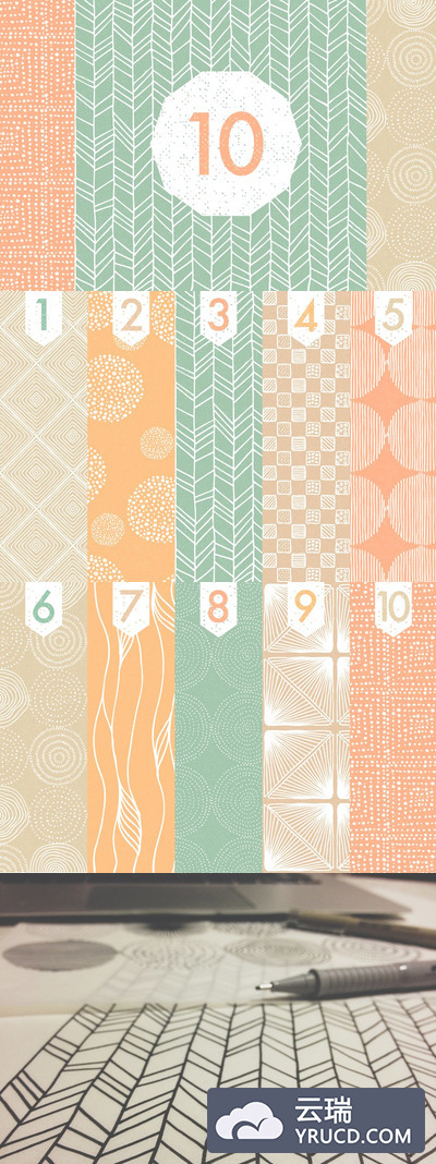 手绘背景纹理 Hand Drawn Patterns #2 Pro