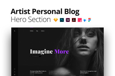 艺术博客网页模板 Ui组件 线框图element ui 博客ui