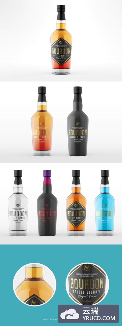威士忌酒瓶样机模板