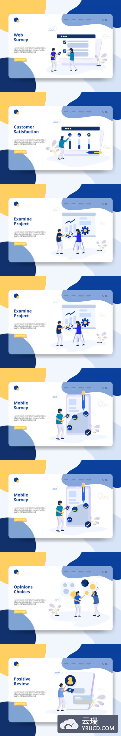 时尚的互联网概念矢量插画素材下载