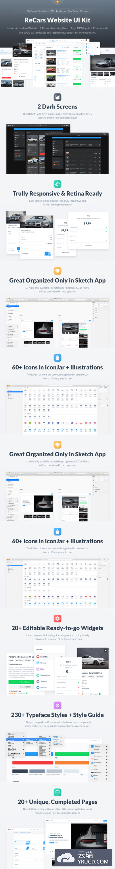 汽车买卖网站网页UI KIT网站ui设计ui网页国外ui设计网站