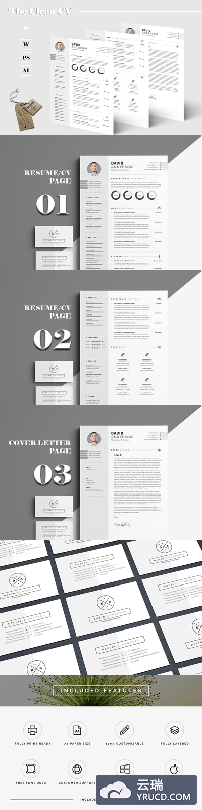 简洁的简历模板 The Clean CV