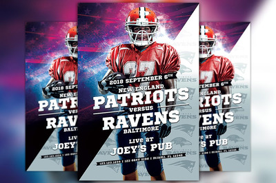 足球运动项目传单模板 Football Sport Event Flyer Template