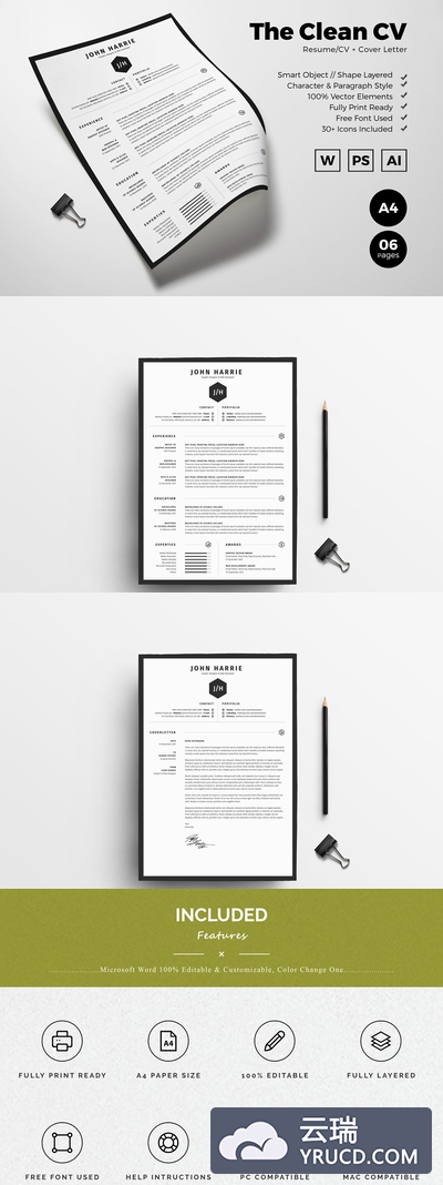 干净的简历模板 The Clean CV