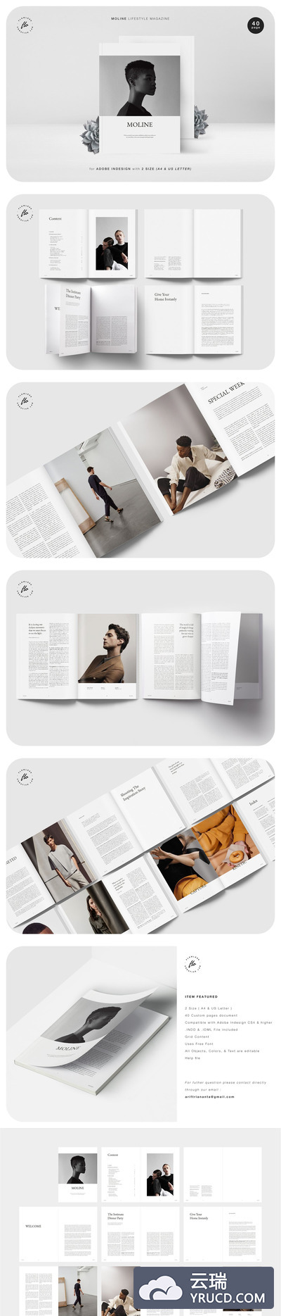 MOLINE时尚生活摄影杂志设计模板